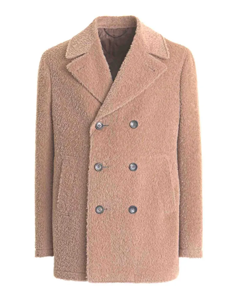 Canali Knielanger Mantel - Beige Beige