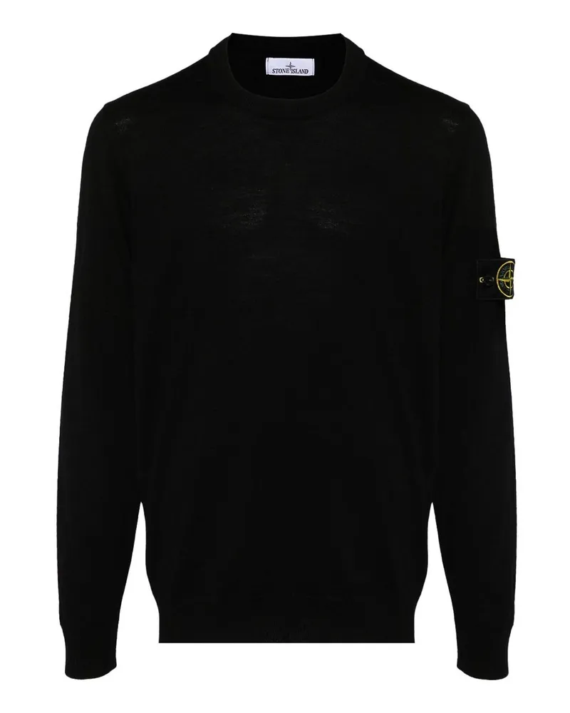 Stone Island Rundhalspullover - Schwarz Schwarz
