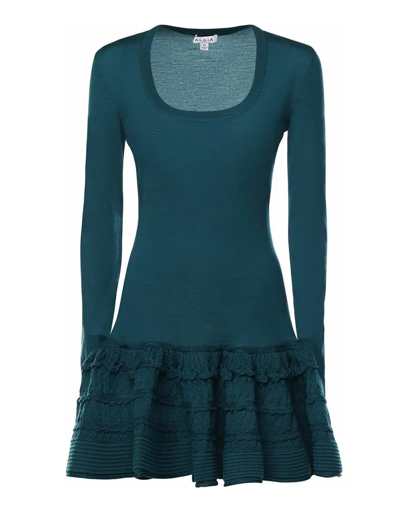 Alaïa Knielanges Kleid - Grün Grün