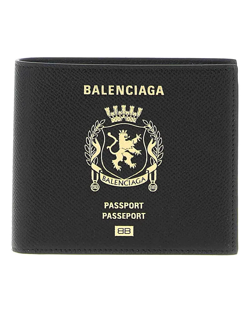 Balenciaga Portemonnaie - Schwarz Schwarz