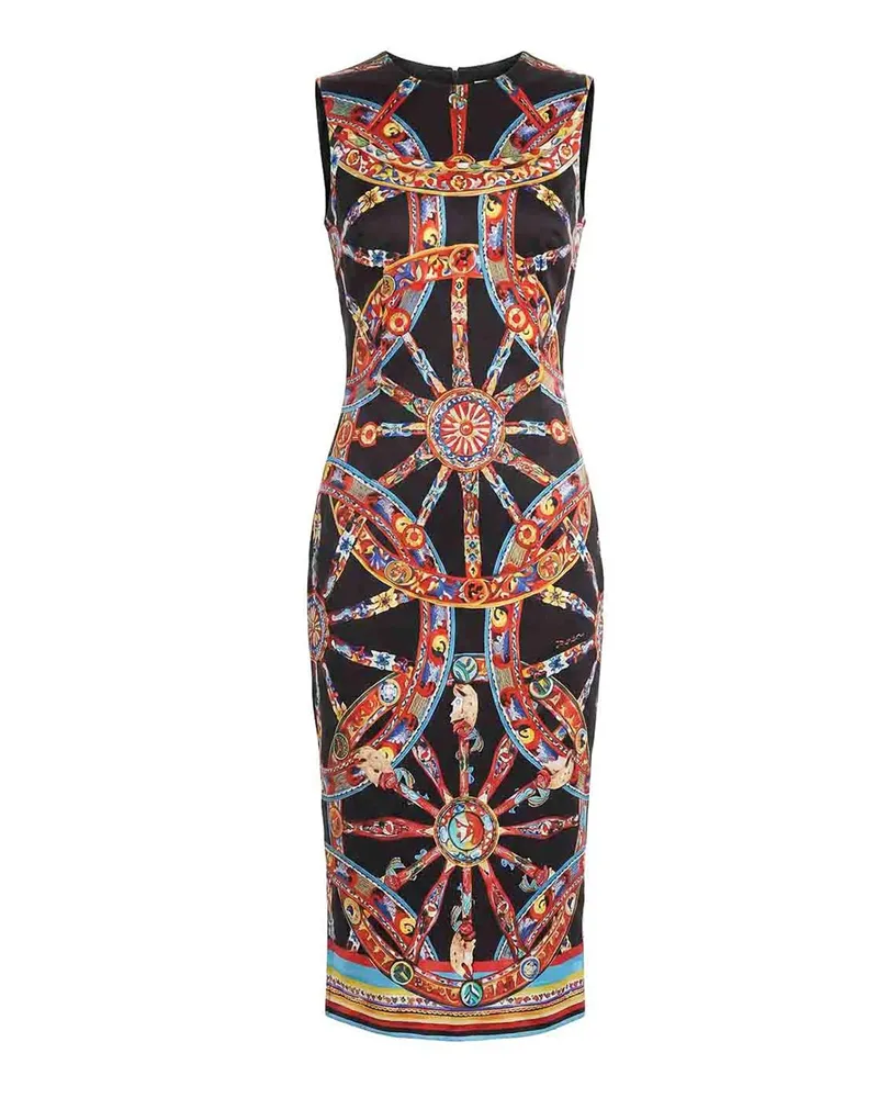 Dolce & Gabbana Knielanges Kleid - Schwarz Schwarz