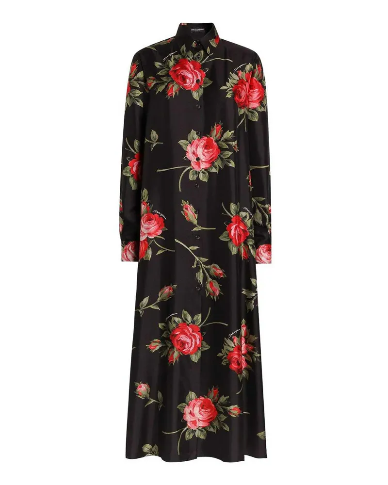 Dolce & Gabbana Maxikleid - Schwarz Schwarz