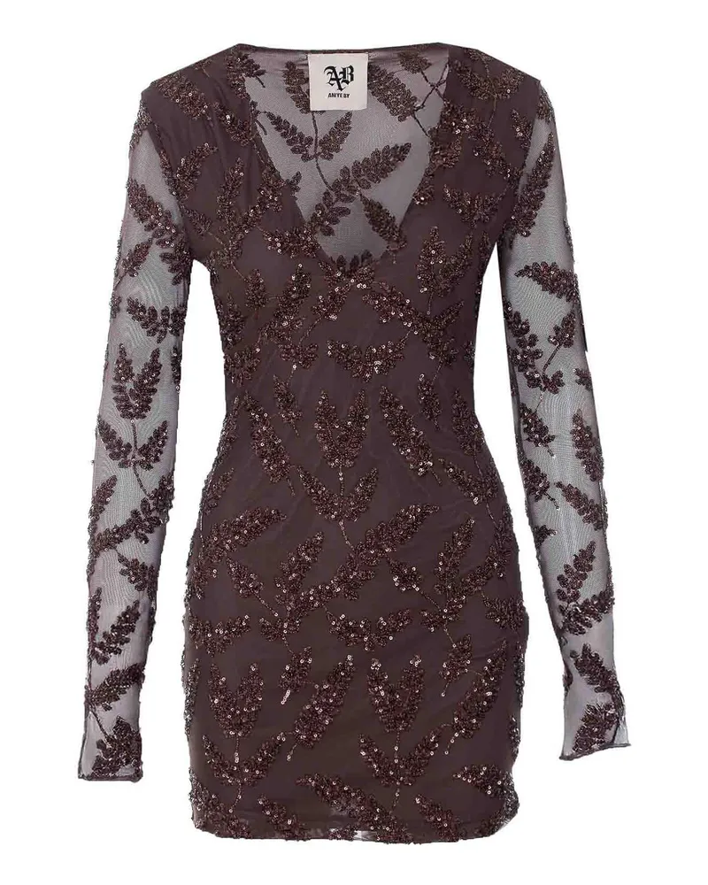 Aniye By Knielanges Kleid - Braun Braun