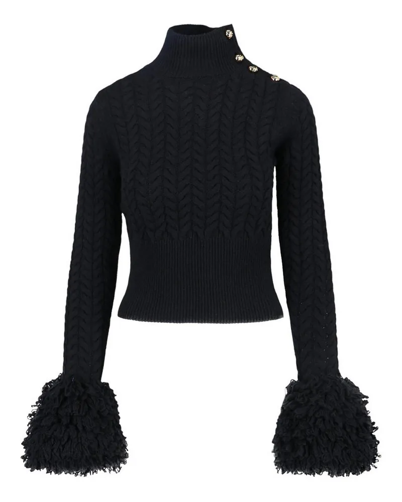 Patou Rundhalspullover - Schwarz Schwarz