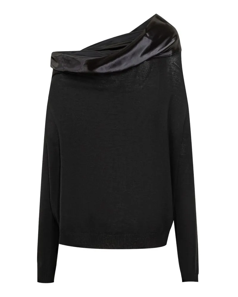 Alberta Ferretti Rundhalspullover - Schwarz Schwarz