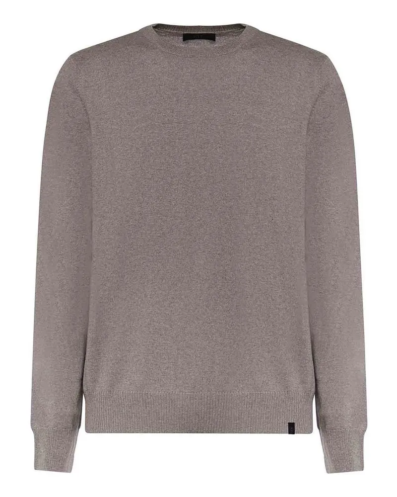Fay Rundhalspullover - Beige Beige