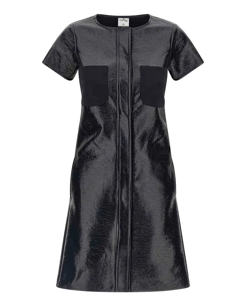 Courrèges Knielanges Kleid - Blau Blau