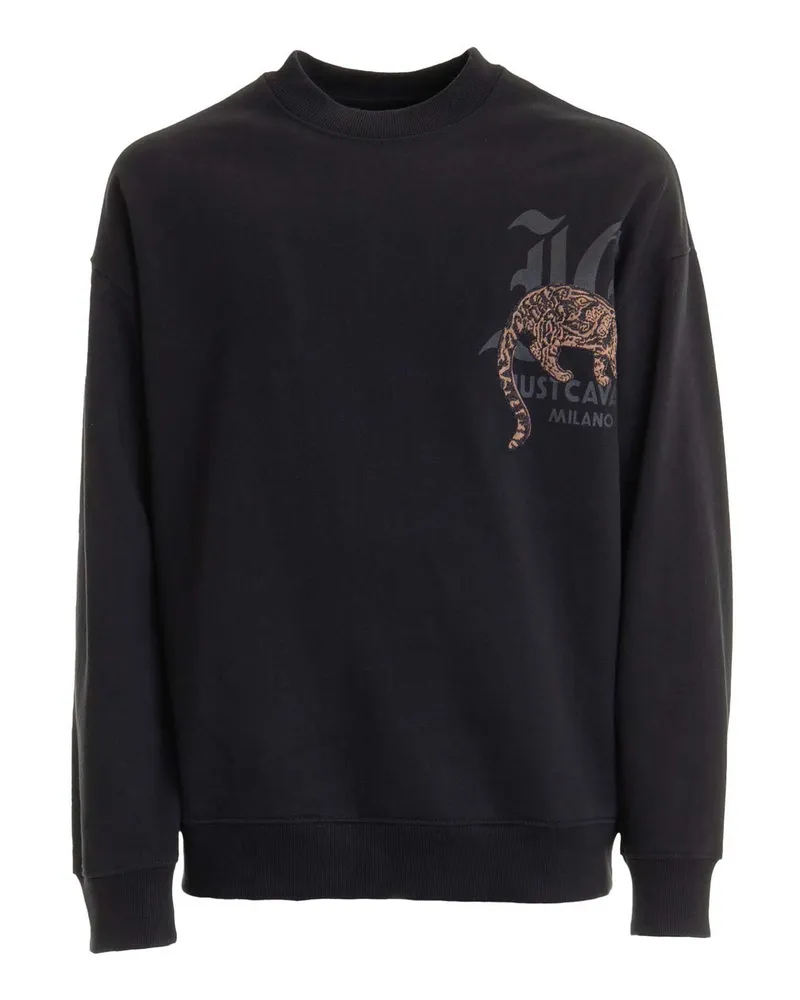 Just Cavalli Rundhalspullover - Schwarz Schwarz