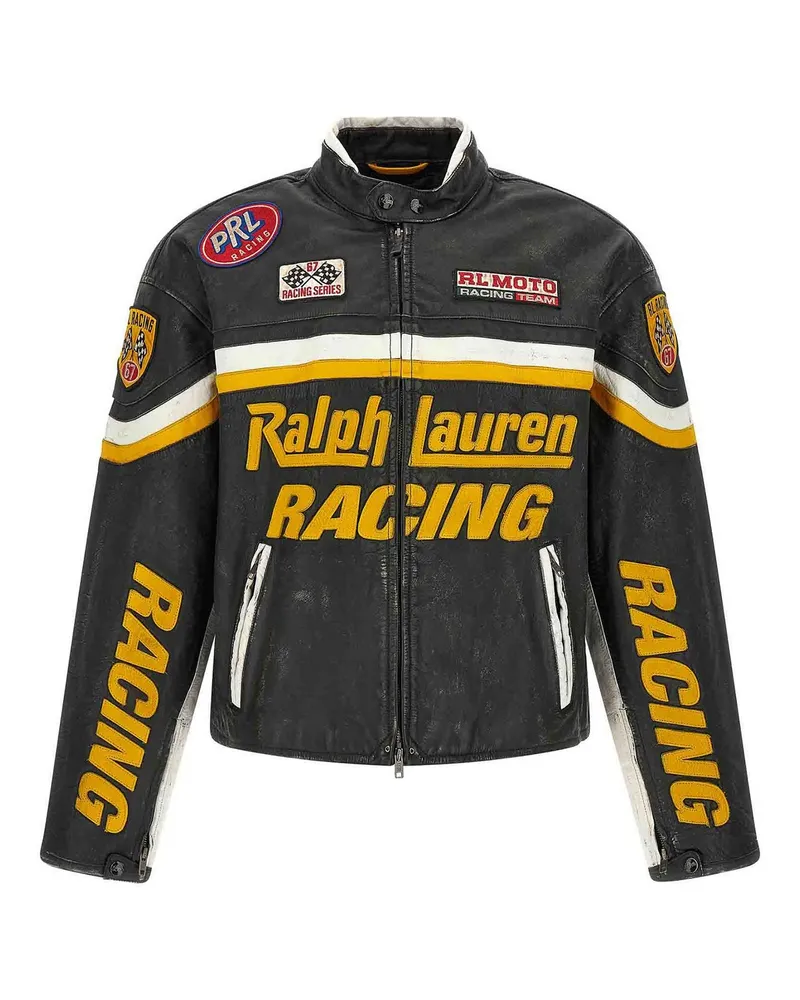 Ralph Lauren Lederjacke - Schwarz Schwarz