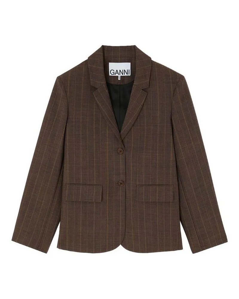 Ganni Blazer - Dunkelbraun Dunkelbraun