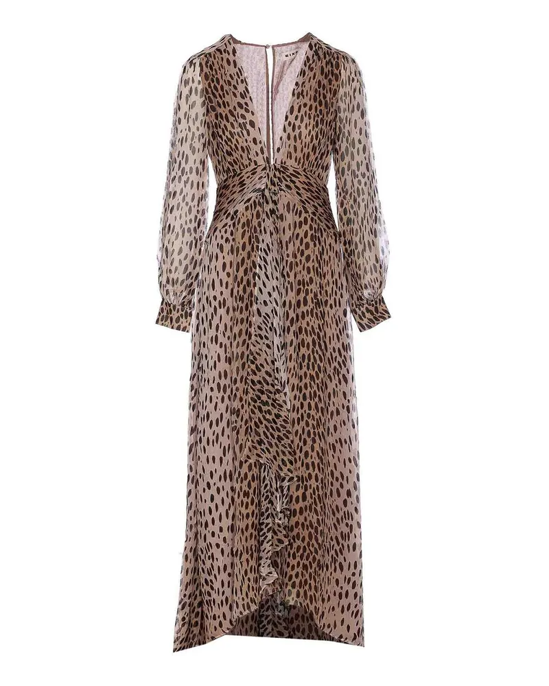 RIXO Knielanges Kleid - Braun Braun