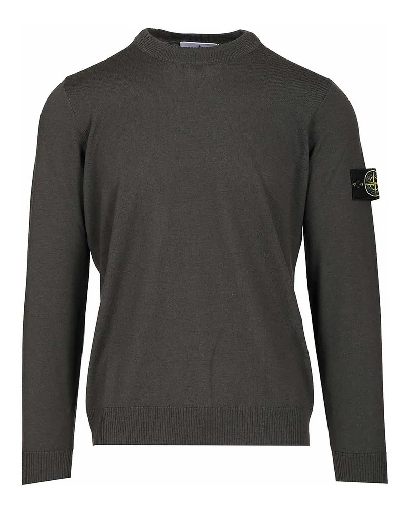 Stone Island Rundhalspullover - Grau Grau