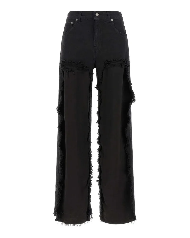 Haikure Schlagjeans - Schwarz Schwarz