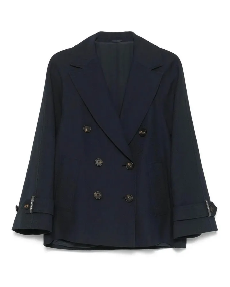 Brunello Cucinelli Kurzer Mantel - Blau Blau