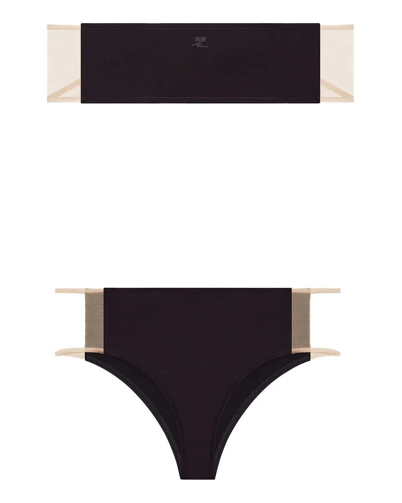 Courrèges Bikini - Schwarz Schwarz