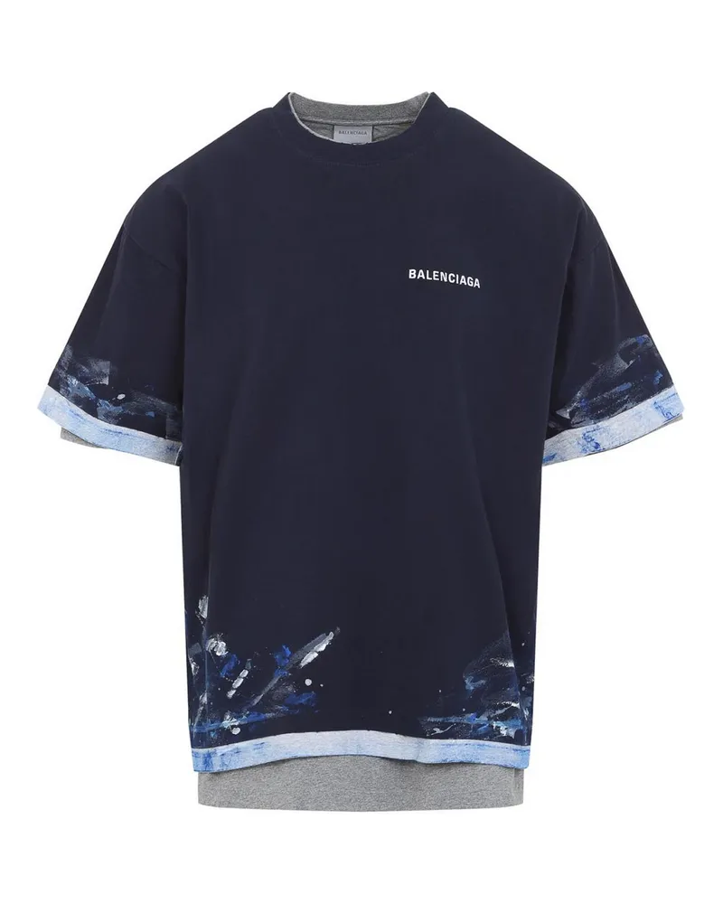 Balenciaga T-Shirt - Dunkelblau Dunkelblau