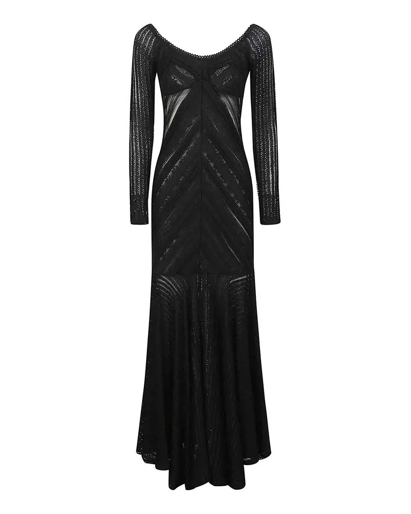 Charo Ruiz Knielanges Kleid - Schwarz Schwarz