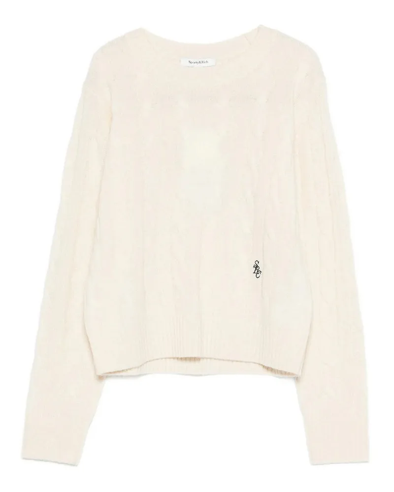 SPORTY & RICH Rundhalspullover - Nude Nude