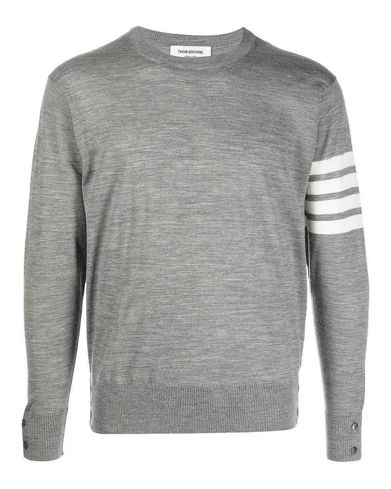 Thom Browne Rundhalspullover - Grau Grau