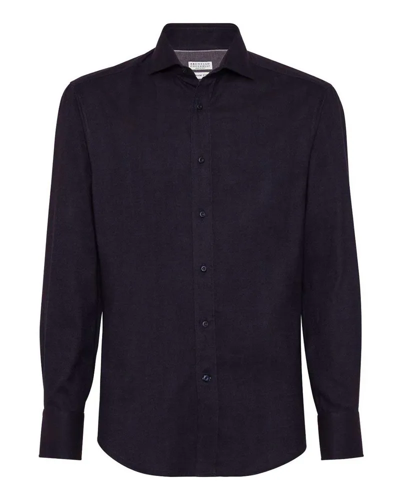 Brunello Cucinelli Hemd - Dunkelblau Dunkelblau