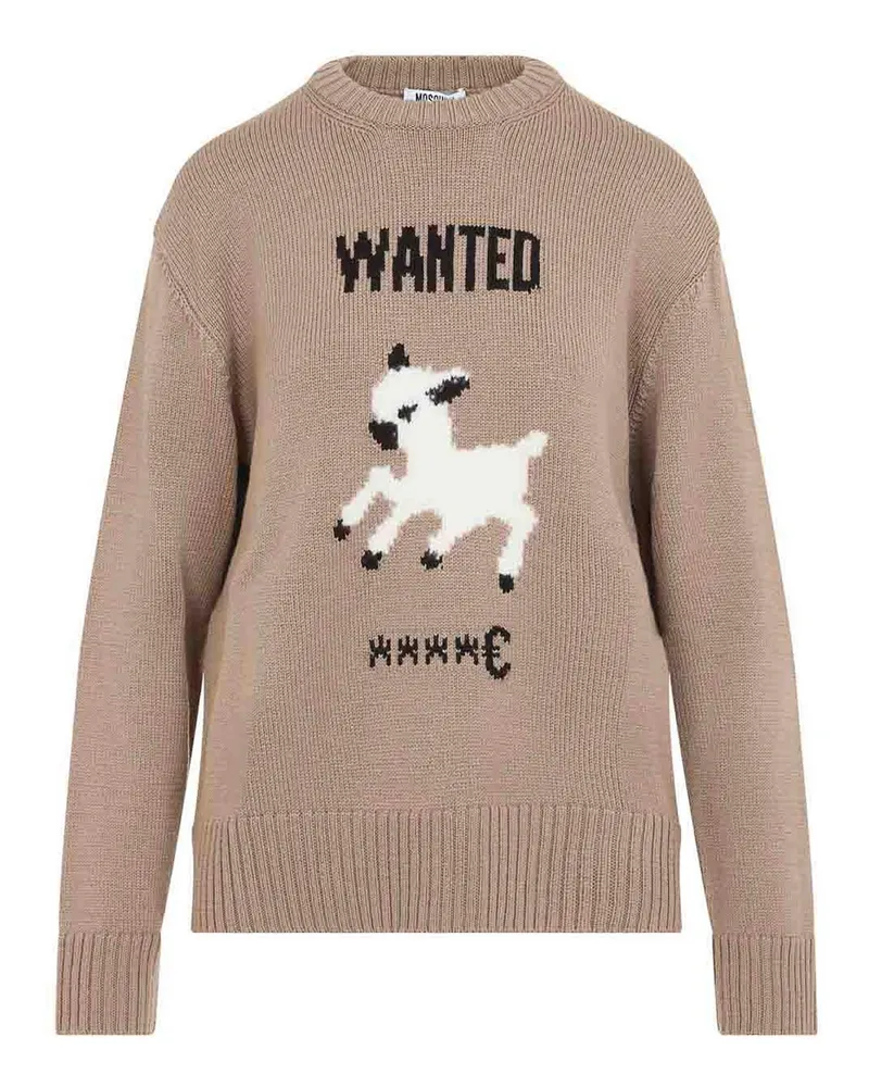 Moschino Rundhalspullover - Beige Beige