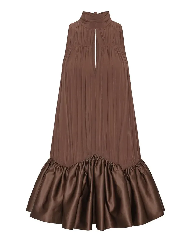 ROTATE Birger Christensen Knielanges Kleid - Braun Braun