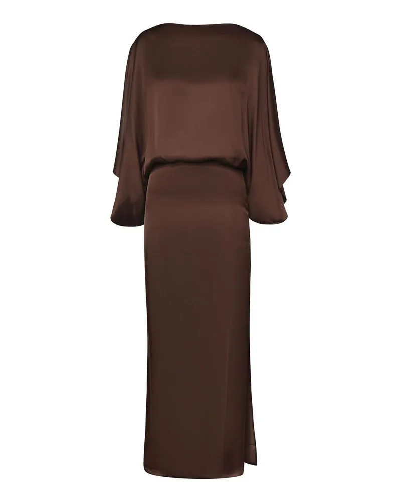 NINEMINUTES Knielanges Kleid - Braun Braun
