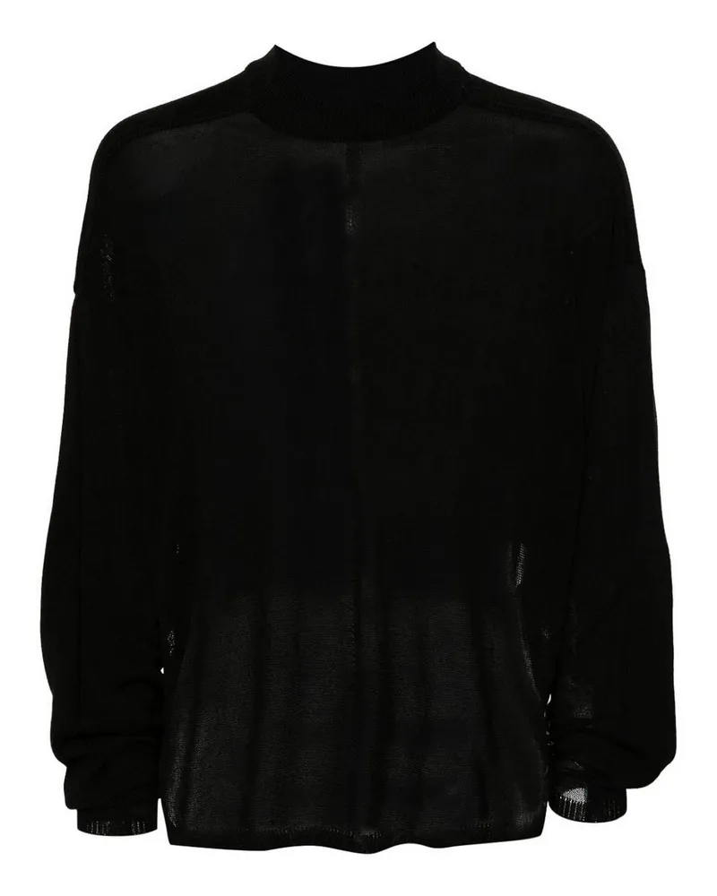 Rick Owens Rundhalspullover - Schwarz Schwarz