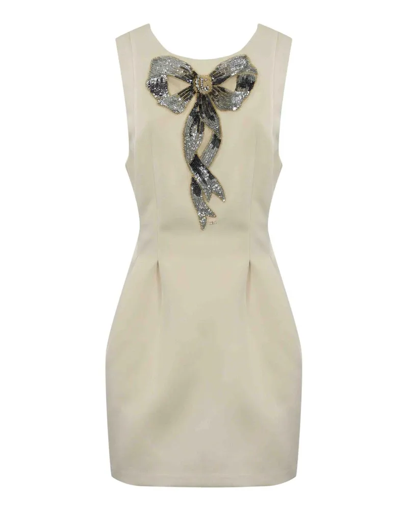 Elisabetta Franchi Knielanges Kleid - Creme Creme