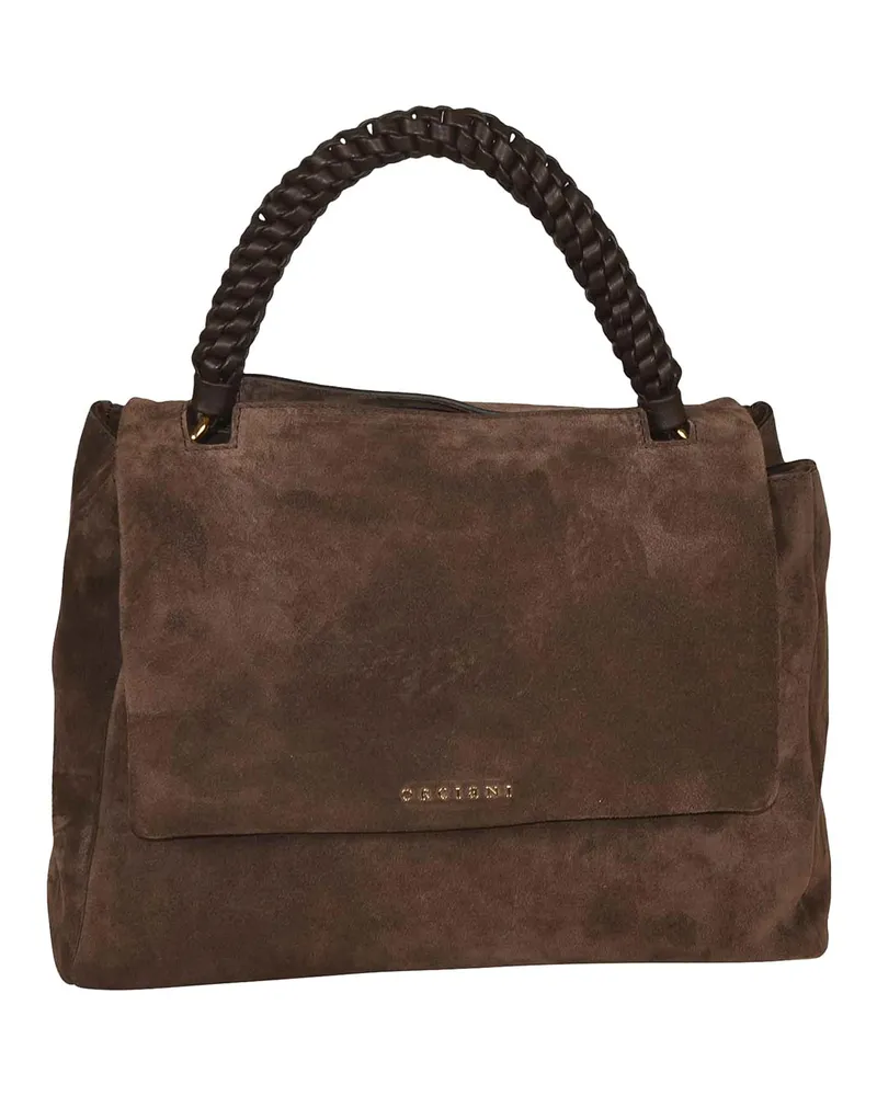 Orciani Schultertasche - Dunkelbraun Dunkelbraun