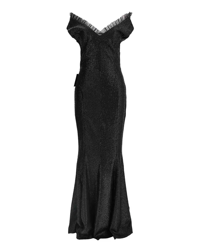 Norma Kamali Knielanges Kleid - Schwarz Schwarz