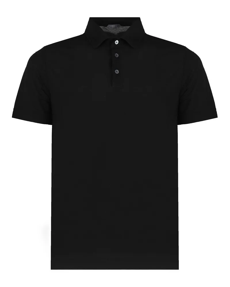 Zanone Poloshirt - Schwarz Schwarz