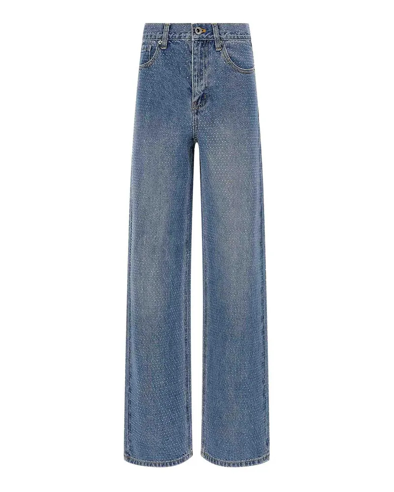 Self-Portrait Straight Leg Jeans - Blau Blau