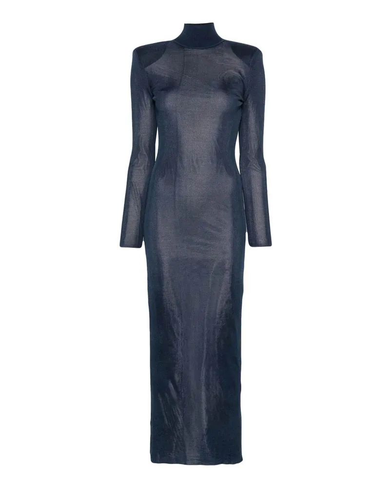 Self-Portrait Maxikleid - Blau Blau