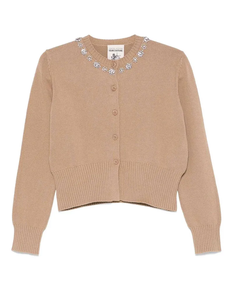 Semicouture Cardigan - Nude Nude