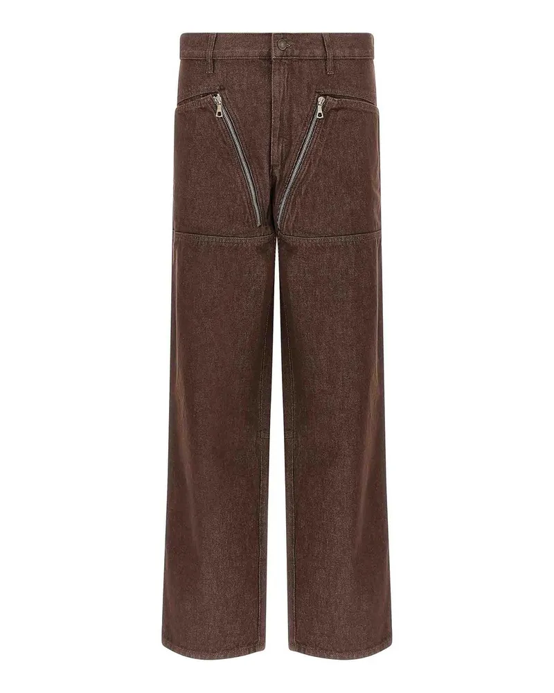 Dries van Noten Bootcut Jeans - Braun Braun