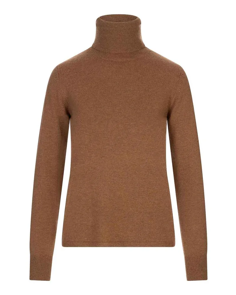 Max Mara Rundhalspullover - Hellbraun Hellbraun