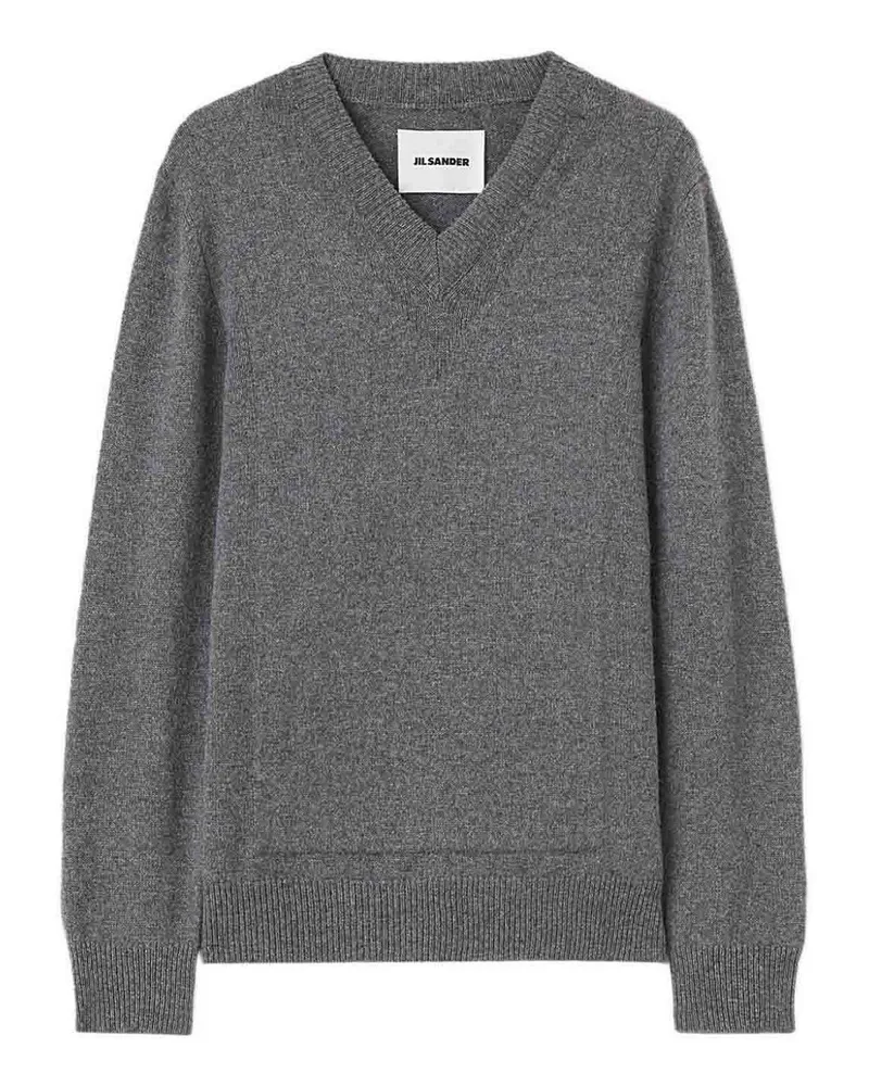 Jil Sander Rundhalspullover - Grau Grau