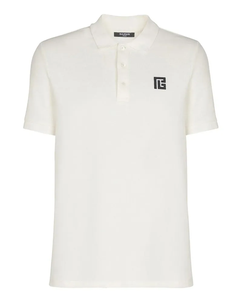 Balmain Rundhalspullover - Weiß Weiß