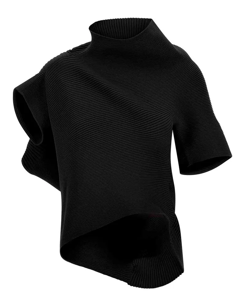 Issey Miyake Top - Schwarz Schwarz