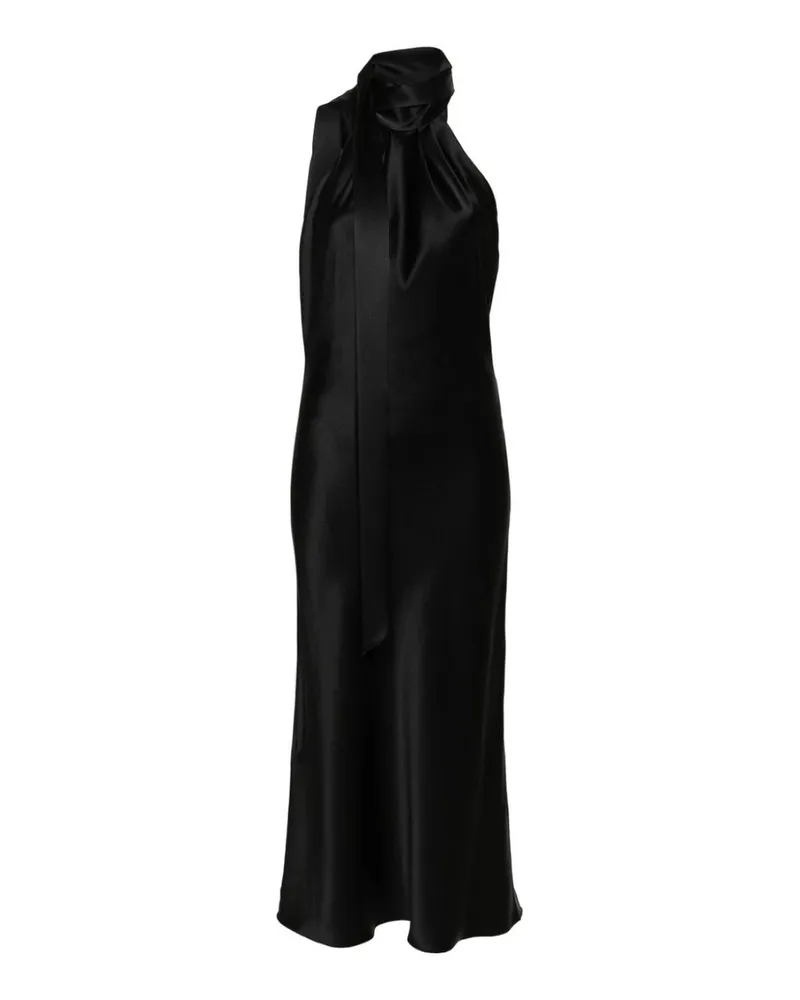 Max Mara Knielanges Kleid - Schwarz Schwarz