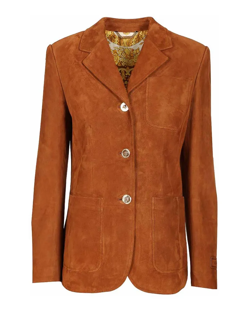 Versace Lederjacke - Braun Braun