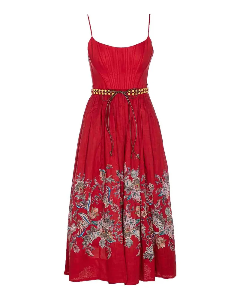 Zimmermann Knielanges Kleid - Rot Rot
