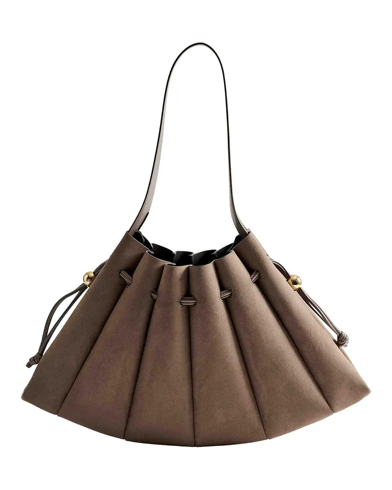 THEMOIRÈ Clutch - Taupe Taupe