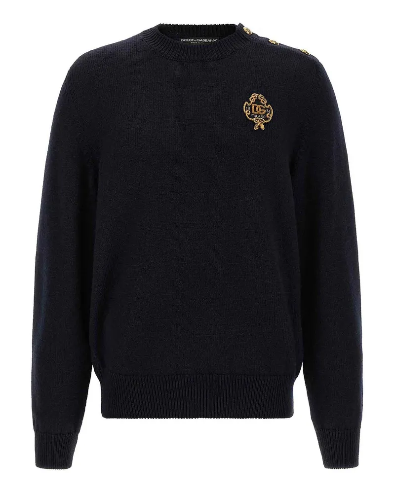 Dolce & Gabbana Langer Mantel - Blau Blau