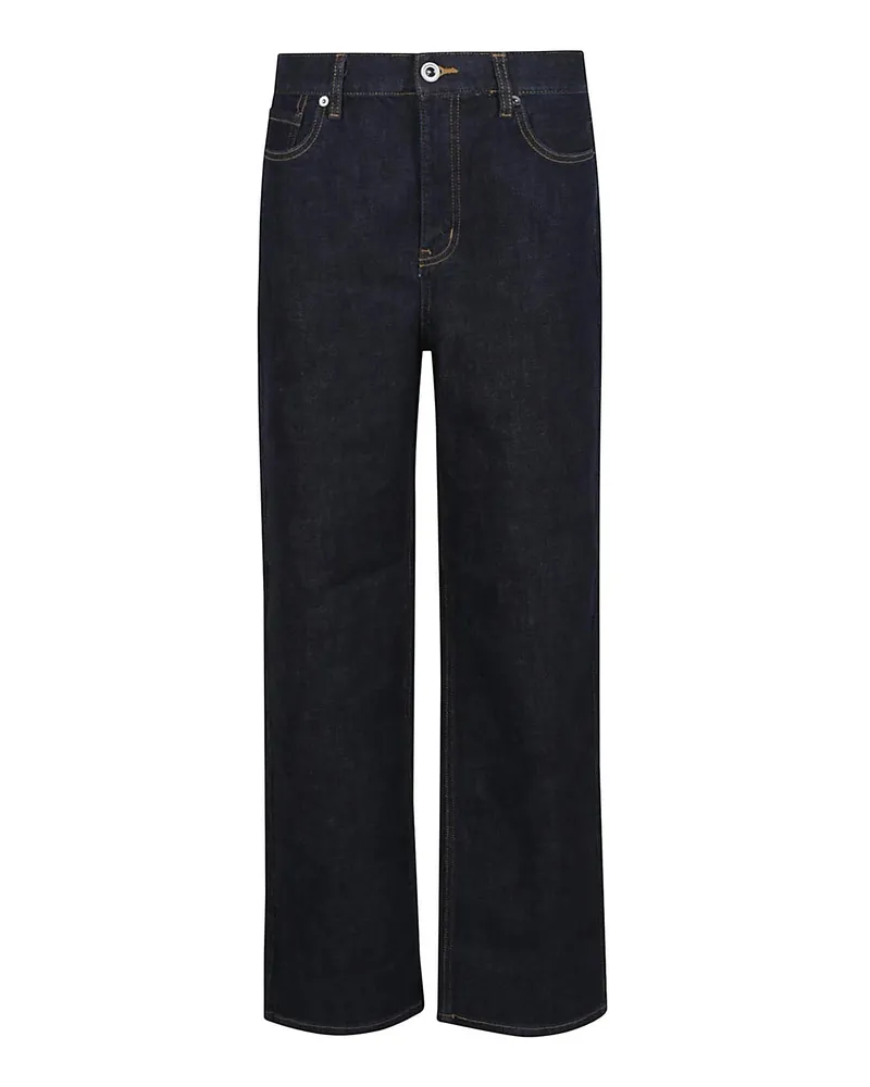Self-Portrait Straight Leg Jeans - Blau Blau