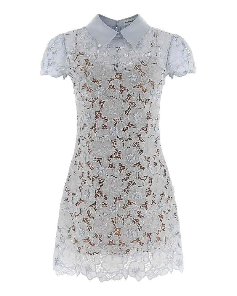 Self-Portrait Kurzes Kleid - Hellblau Hellblau