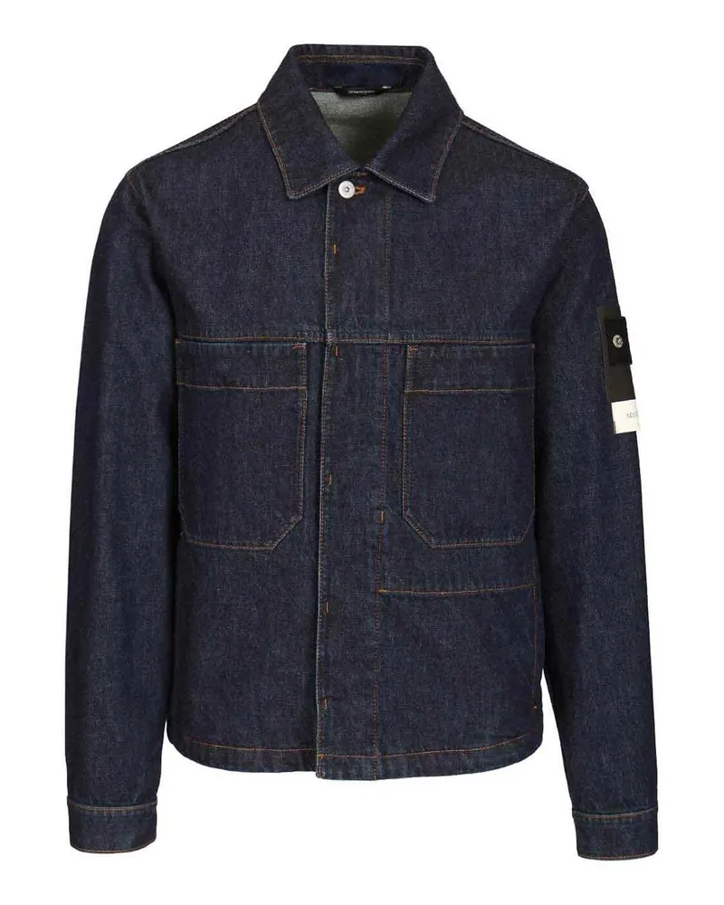 Stone Island Jeansjacke - Blau Blau