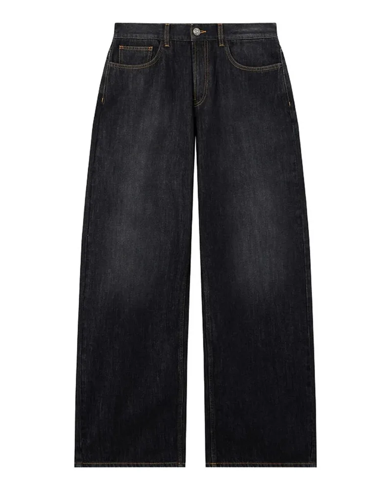 Palm Angels Straight Leg Jeans - Grau Grau