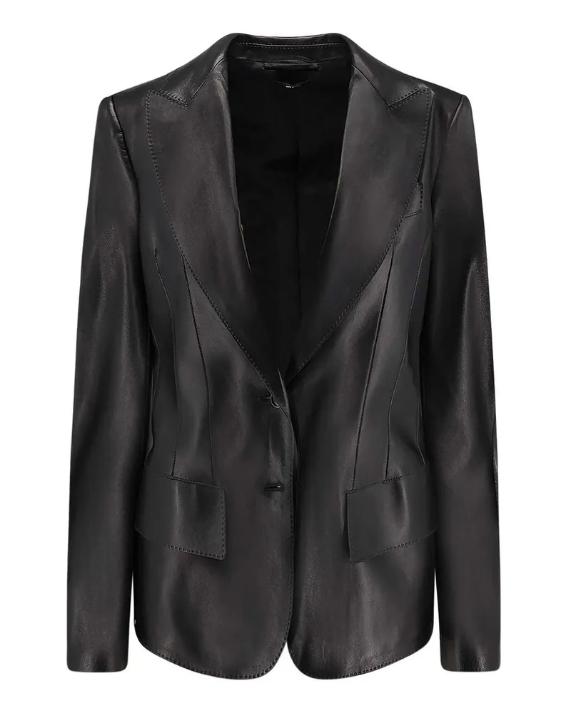 Tom Ford Lederjacke - Schwarz Schwarz